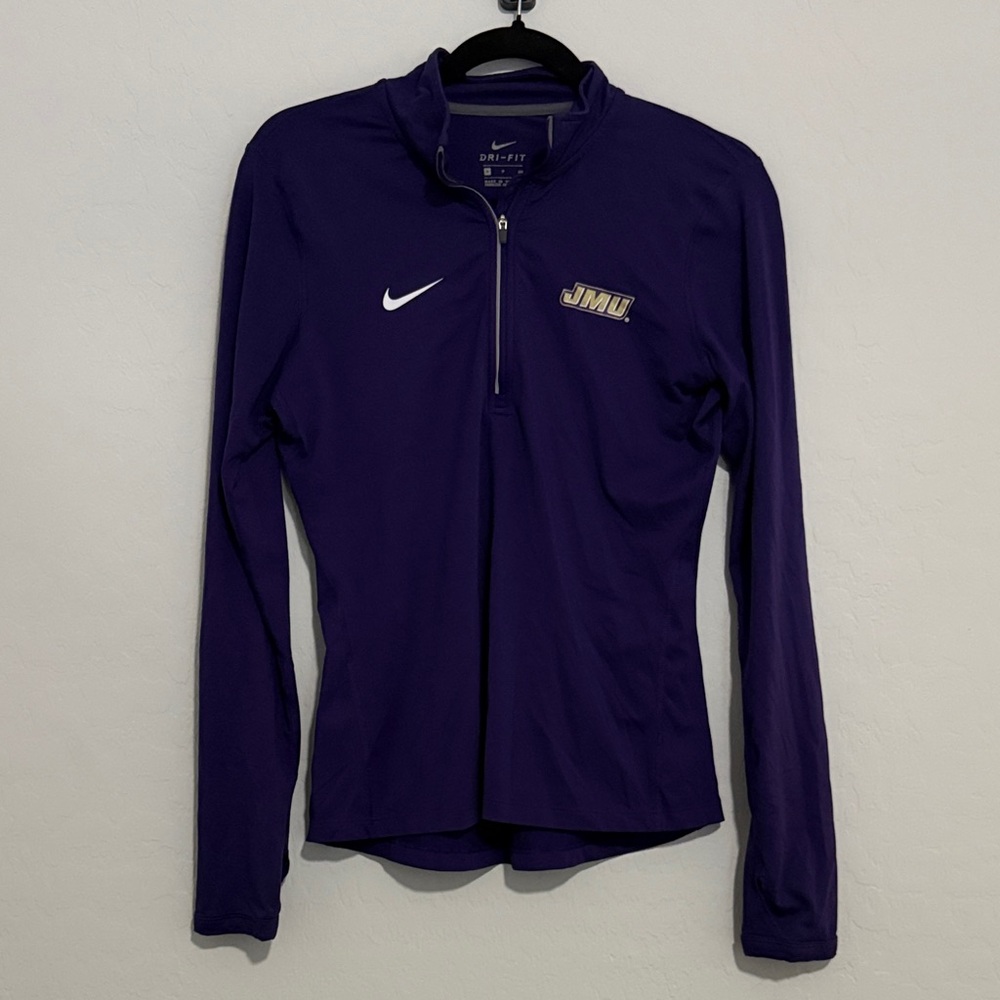 Nike Purple Dri-FIT JMU Women's Quarter-Zip Top